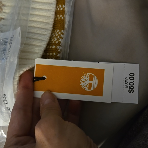Timberland tan and white scarf NWOT - Picture 2 of 2